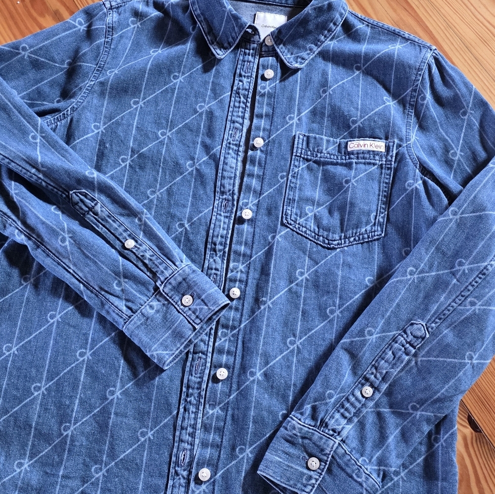Calvin Klein Denim Blue Casual Shirt